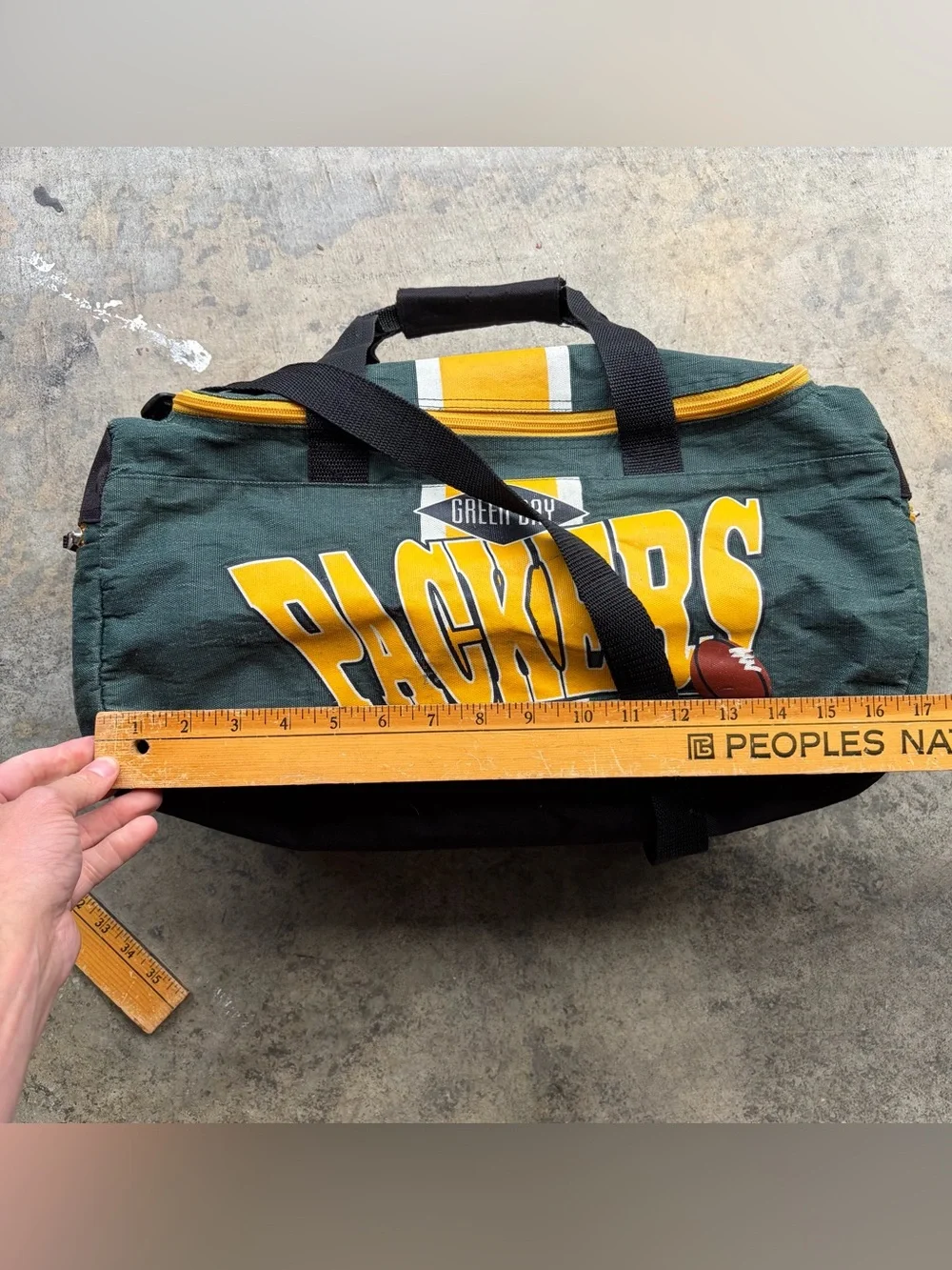 Vintage 90s Green Bay Packers NFL Football Gym Bag